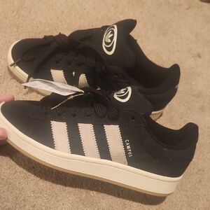 Adidas Campus Women's Black and White Sneakers